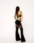 Lace Ruffle Bell Bottoms