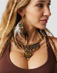 Tigers Eye Brass Macrame Choker