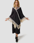 Fringe Shawl with Print