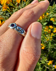 Silver 950 Amethyst Ring Size 8.5