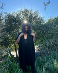Black Alpaca Hooded Shawl