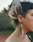 Flamingo Feather Earcuff