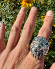 Silver Leo Ring Size 8.5