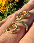 Gold Plated Snake Ring