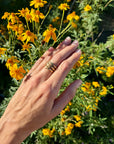 Gold Plated Vertebrae Ring Size 7