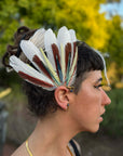 White Macaw Feather Earcuff
