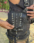 Silver Studded Leather Holster