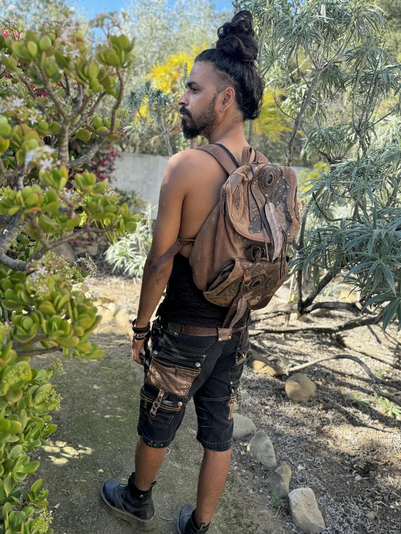 Grunge Leather Backpack