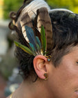 Pheasant Macaw Feather Earcuff