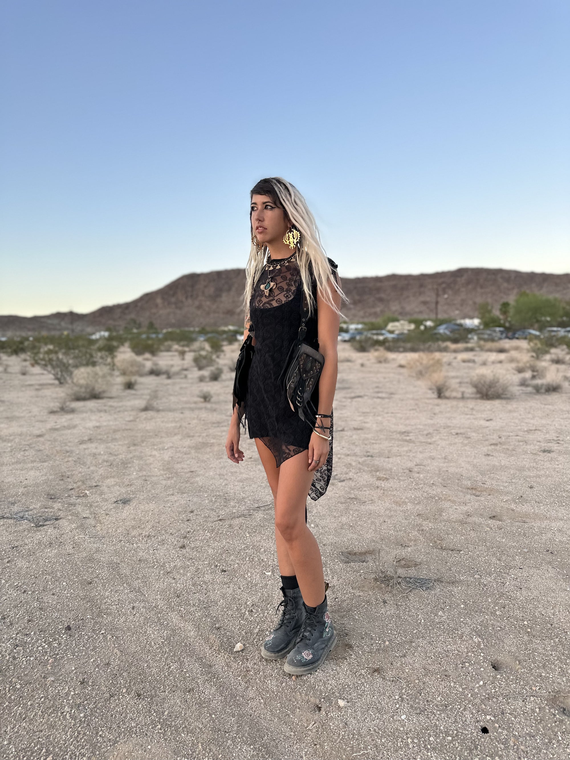 Shipibo Lace Slip Dress