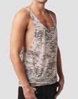 Distressed Grey Tank Top