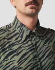 Green Tigerstripe Button Up