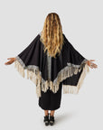 Fringe Shawl with Print