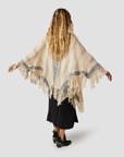 Fringe Shawl with Print