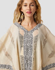 Fringe Shawl with Print