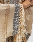 Fringe Shawl with Print