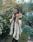 Alpaca Fur Poncho with Hood