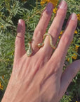Gold Plated Double Snake Ring