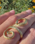 Gold Plated Snake Ring
