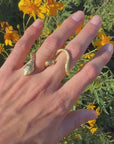 Gold Plated Double Snake Ring