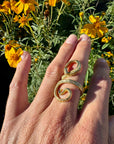 Gold Plated Snake Ring