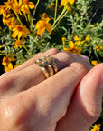 Gold Plated Vertebrae Ring Size 7