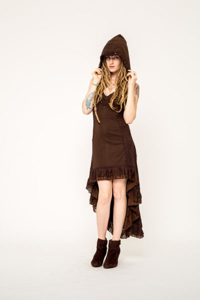 Brown Hooded Dress 3