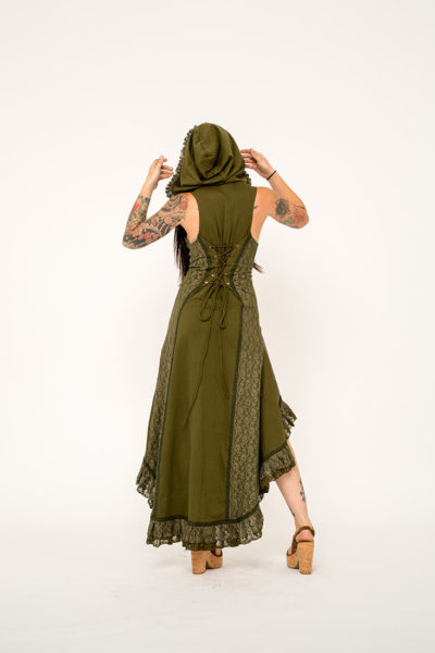 Green Hooded Dress 2