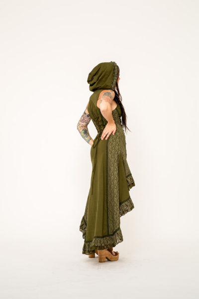 Green Hooded Dress 4